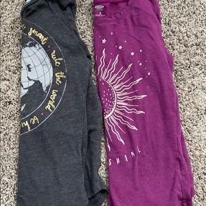 Lot of 2 Girls Long Sleeve Shirts